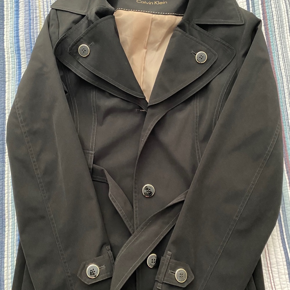 women’s black calvin klein coat